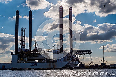 Offshore drilling platform Swift Editorial Stock Photo