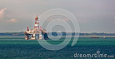 Offshore Drilling rig Stock Photo