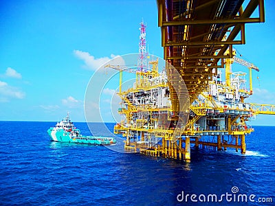 Offshore Industry oil and gas Stock Photo