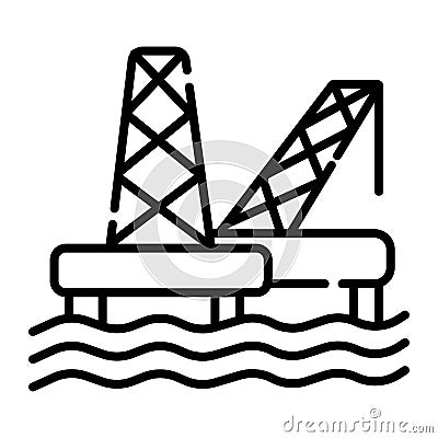 Offshore Jack Up Oil Rig. Gas Sea Rig Platform Stock Photo