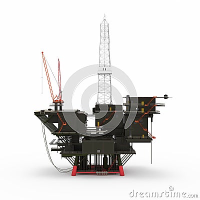 Offshore Jack Up Rig, 3d rendering. Stock Photo