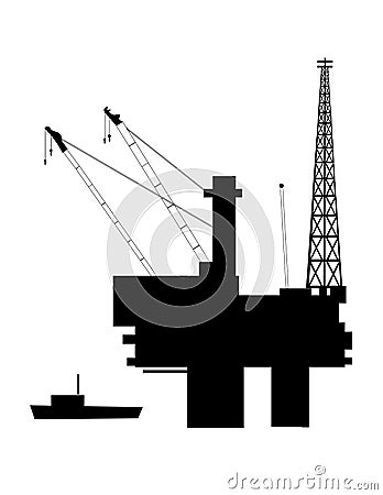 Offshore Oil Vector Illustration