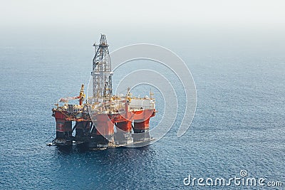 Offshore oil and gas platform Stock Photo