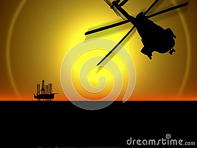 Oil Gas Industry Oilfield Drilling Rig Oil Pump Offshore Technology Background Stock Photo