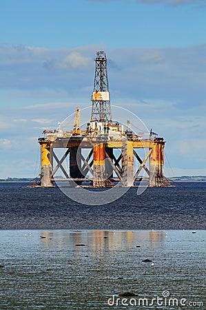 Offshore oil platform Stock Photo