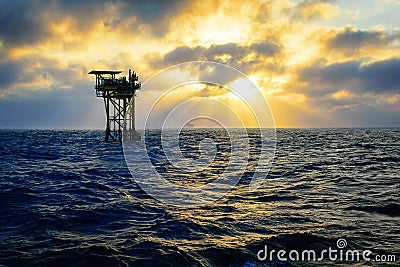 Offshore Oil Platform Stock Photo