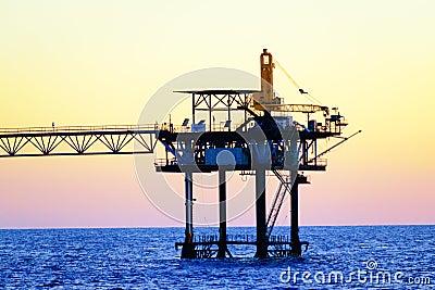 Offshore Oil Platforms Stock Photo