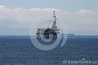 Offshore oil rig Stock Photo