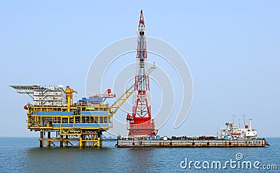 OFFSHORE PLATFORMS Stock Photo