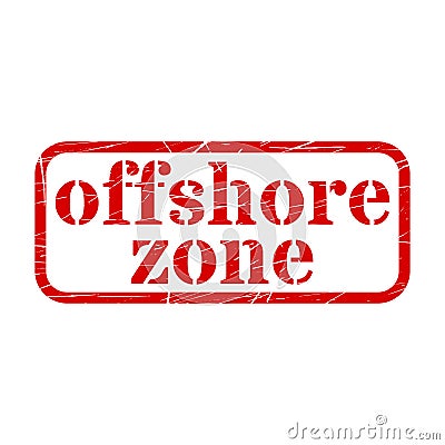 Offshore Red Stamp Grunge Sign Vector Vector Illustration