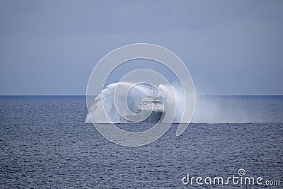 Offshore supply ship with fire fighting capabilities Stock Photo