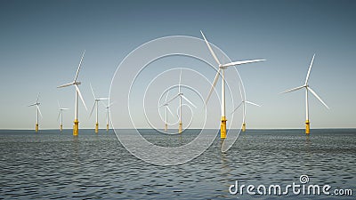 Offshore wind energy park Stock Photo