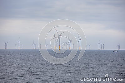 Offshore wind farms Stock Photo