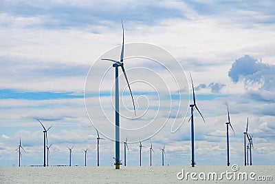 Offshore wind power plants Editorial Stock Photo