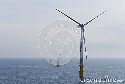 Offshore Wind Turbine Stock Photo