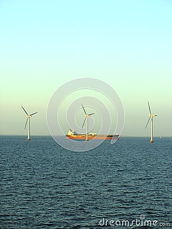 Offshore windfarm 4 Stock Photo