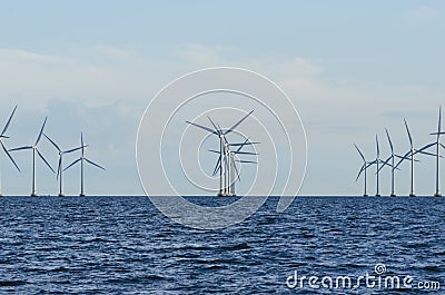 Offshore windfarm Lillgrund Editorial Stock Photo