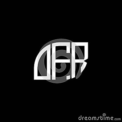 OFR letter logo design on BLACK background. OFR creative initials letter logo concept. OFR letter design.OFR letter logo design on Vector Illustration