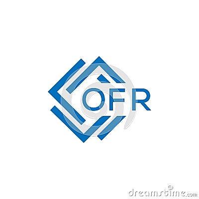 OFR letter logo design on white background. OFR creative circle letter logo concept Vector Illustration