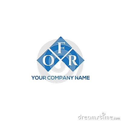 OFR letter logo design on WHITE background. OFR creative initials letter logo concept. OFR letter design Vector Illustration