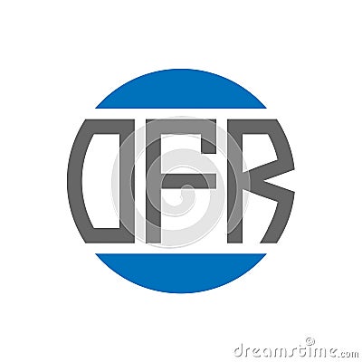 OFR letter logo design on white background. OFR creative initials circle logo concept. OFR letter design Vector Illustration
