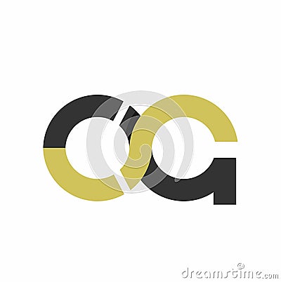 OG, oa initials circle geometric company logo Stock Photo