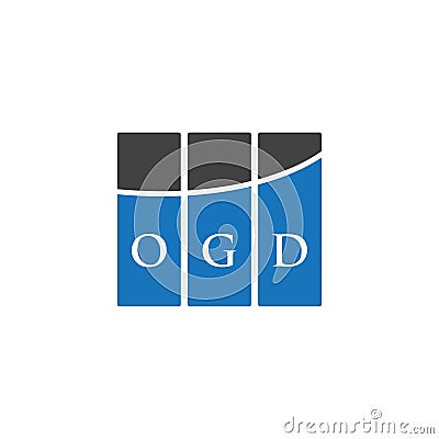 OGD letter logo design on WHITE background. OGD creative initials letter logo concept. OGD letter design Vector Illustration
