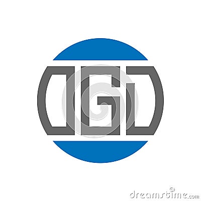 OGD letter logo design on white background. OGD creative initials circle logo concept. OGD letter design Vector Illustration