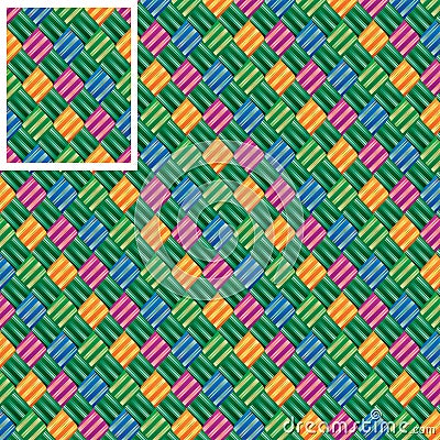 Ogee ribbon vertical seamless pattern Vector Illustration