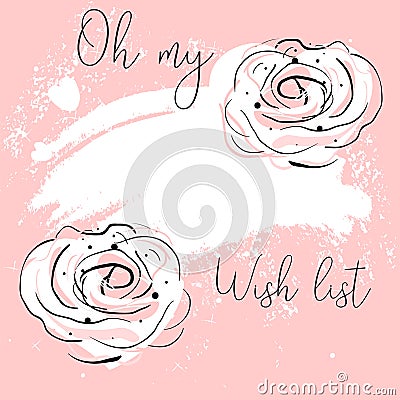 Oh my wish list Vector Illustration