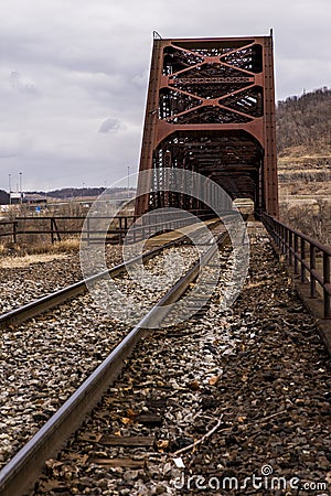 Ohio River Bridge - Weirton, West Virginia and Steubenville, Ohio Stock Photo