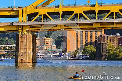 Ohio River Kayak Editorial Stock Photo