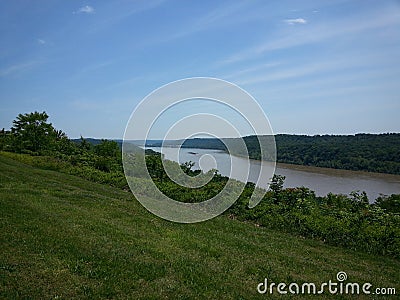 Ohio River from Overlook Stock Photo