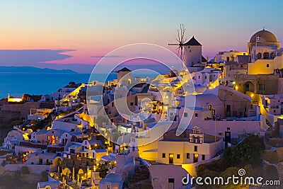 Oia Sunset, Santorini island, Greece Stock Photo