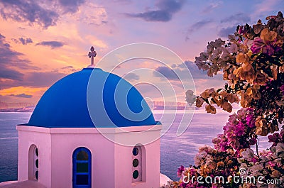 Oia town, Santorini Cyclade islands, Greece Stock Photo