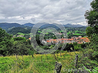 Camino de Santiago, Oiartzun, Basque Country, Spain Stock Photo