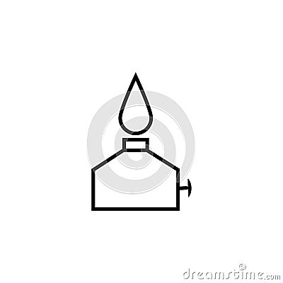 Oil burner simple vector icon Vector Illustration