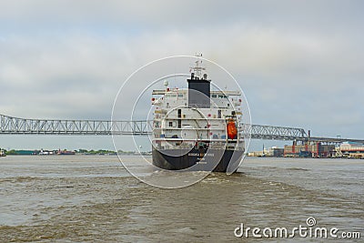 Oil Chemical Tanker, New Orleans, Louisiana, USA Editorial Stock Photo