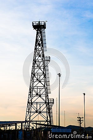 Oil distillation Tower Stock Photo