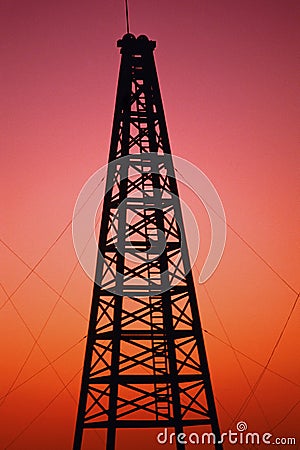 Oil drilling rig Stock Photo