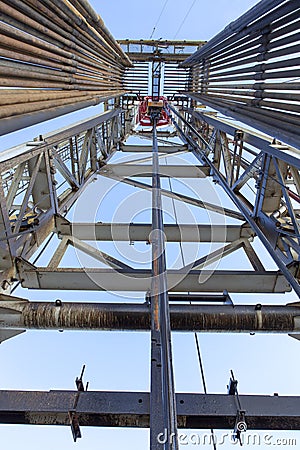 Oil Drilling Rig Inside View Stock Photo