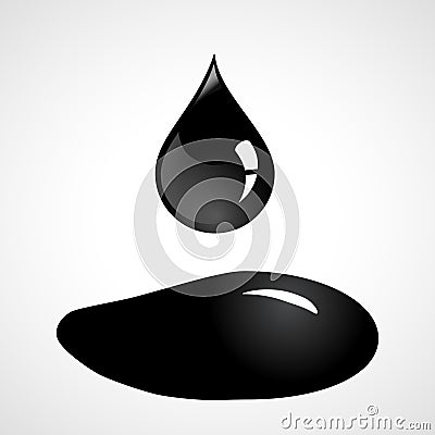 Oil drop and spill Vector Illustration