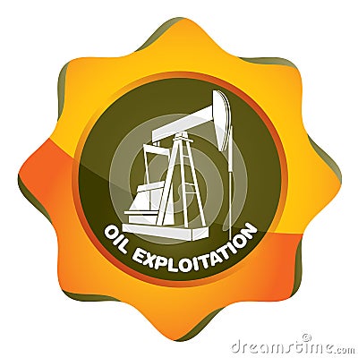 Oil exploitation station Vector Illustration