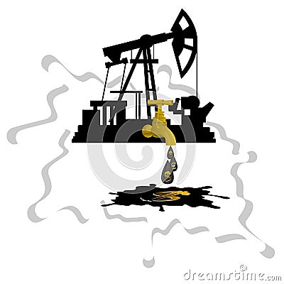 Oil extraction-1 Vector Illustration