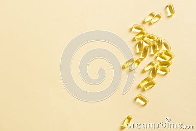 Omega 3 capsules softgel Stock Photo