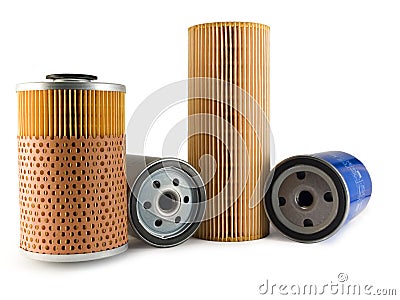 Oil filters Stock Photo