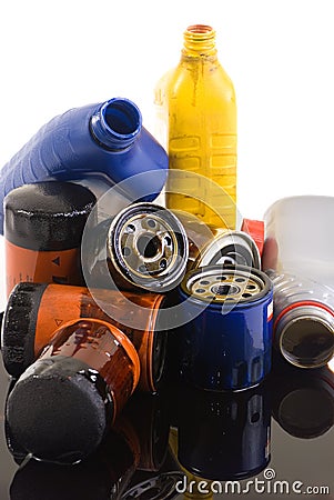 Oil Filters Stock Photo