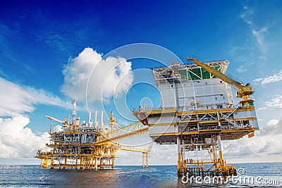 Oil and Gas central processing platform Stock Photo