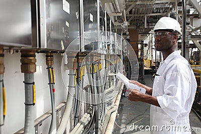 Oil & Gas Electrical Engineer Stock Photo