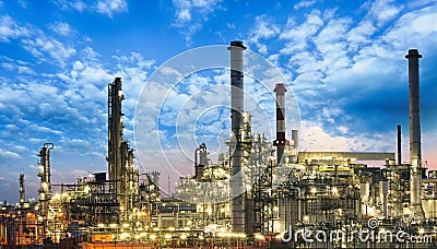 Oil and gas industry - refinery, factory, petrochemical plant Stock Photo